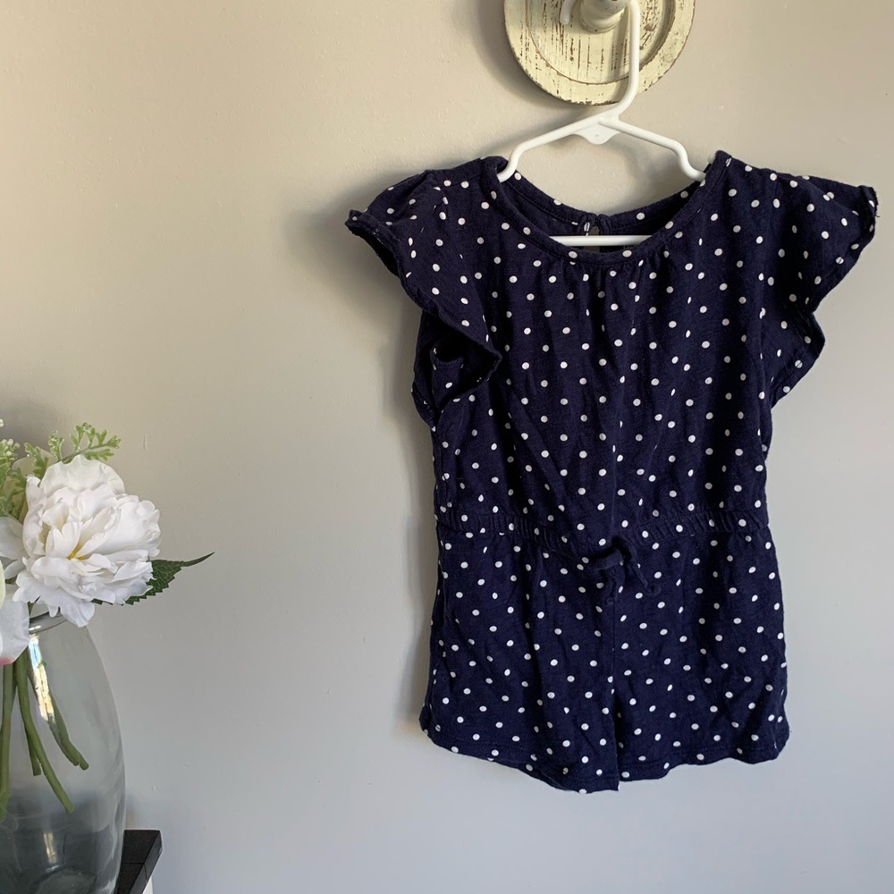 Girls polka dot romper